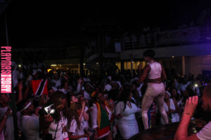 Kes & Patrice Roberts share their new single with Uber Soca Cruise supporters during the all-white party, poolside.
