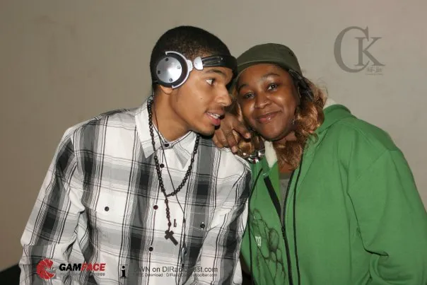 2010 archival photo of Africa Allah with Program Director Corey Jones (DJ C Ka'as), documenting the successful long-term talent pipeline from at-risk youth to global tour professional.