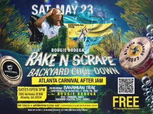 Bahamian Trae to headline Rake n Scrape Backyard Cool Down Atlanta Carnival Cool down event May 23