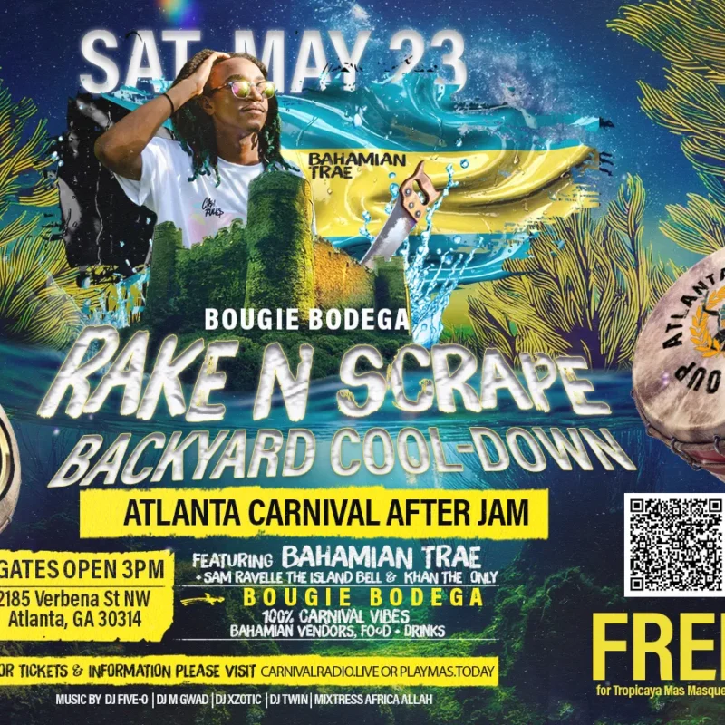 Bahamian Trae to headline Rake n Scrape Backyard Cool Down Atlanta Carnival Cool down event May 23